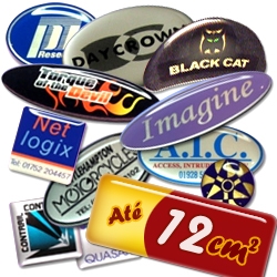 Adesivo ou Etiqueta em Vinil Branco Resinado At� 12cm� m�nimo 50 unid