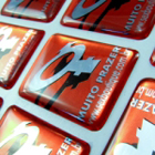 Adesivo ou Etiqueta Prata Resinado: At� 70cm� m�nimo 50 unid