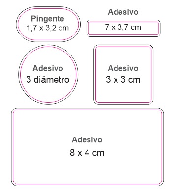 Kits de Etiquetas Escolares KIT AD01 - kit Etiqueta Vinil Branco - 1 Unidades