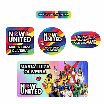 Kits de Etiquetas Escolares KIT AD010 - kit Etiqueta Tema Now United