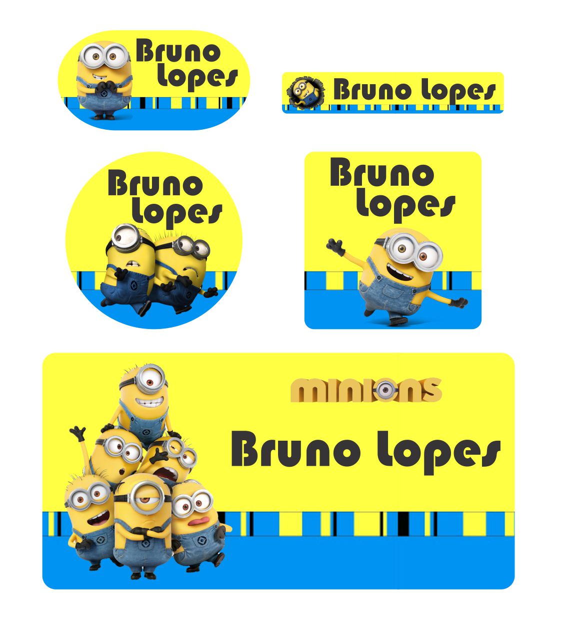 Kits de Etiquetas Escolares KIT AD027 - kit Etiqueta Tema Minions - 1 Unidades