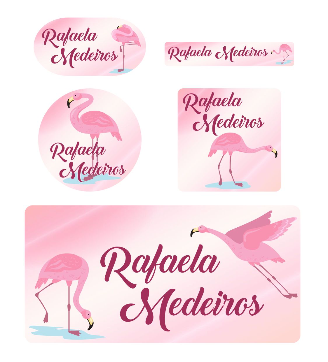 Kits de Etiquetas Escolares KIT AD034 - kit Etiqueta Tema Flamingo - 1 Unidades