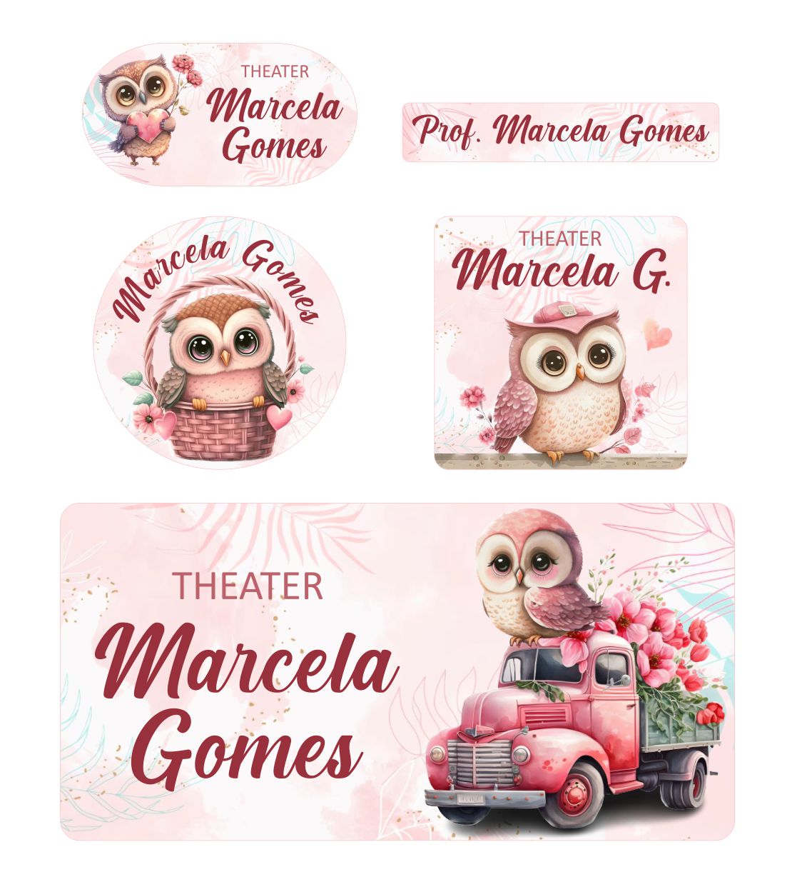 Kits de Etiquetas Escolares KIT AD046 - kit Etiqueta Tema Professora 4 - 1 Unidades