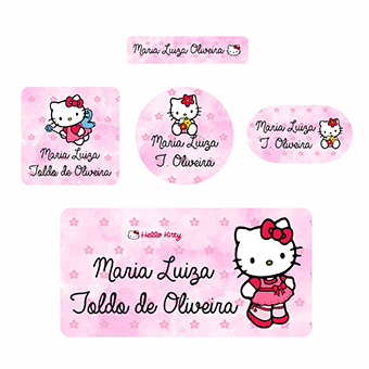 Kits de Etiquetas Escolares KIT AD05 - kit Etiqueta Tema Hello Kitty - 1 Unidades