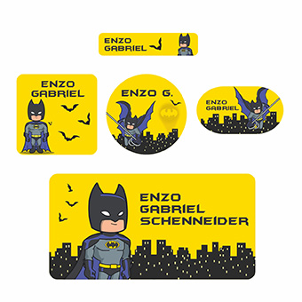Informações do produto Kits de Etiquetas Escolares - KIT AD09 - kit Etiqueta  Tema Batman
